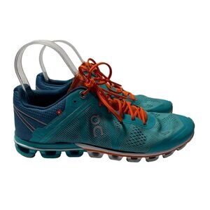 On Running Women's Athletic Shoes in Teal and Orange